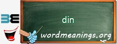 WordMeaning blackboard for din